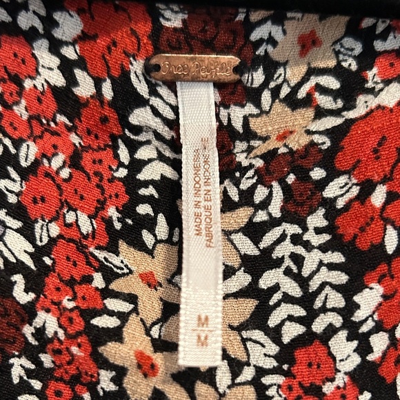 Free People Red Floral Mini Dress - Picture 3 of 5